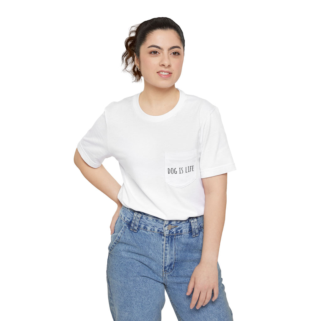 Dog Is Life pocket tee | Pocket T-Shirt
