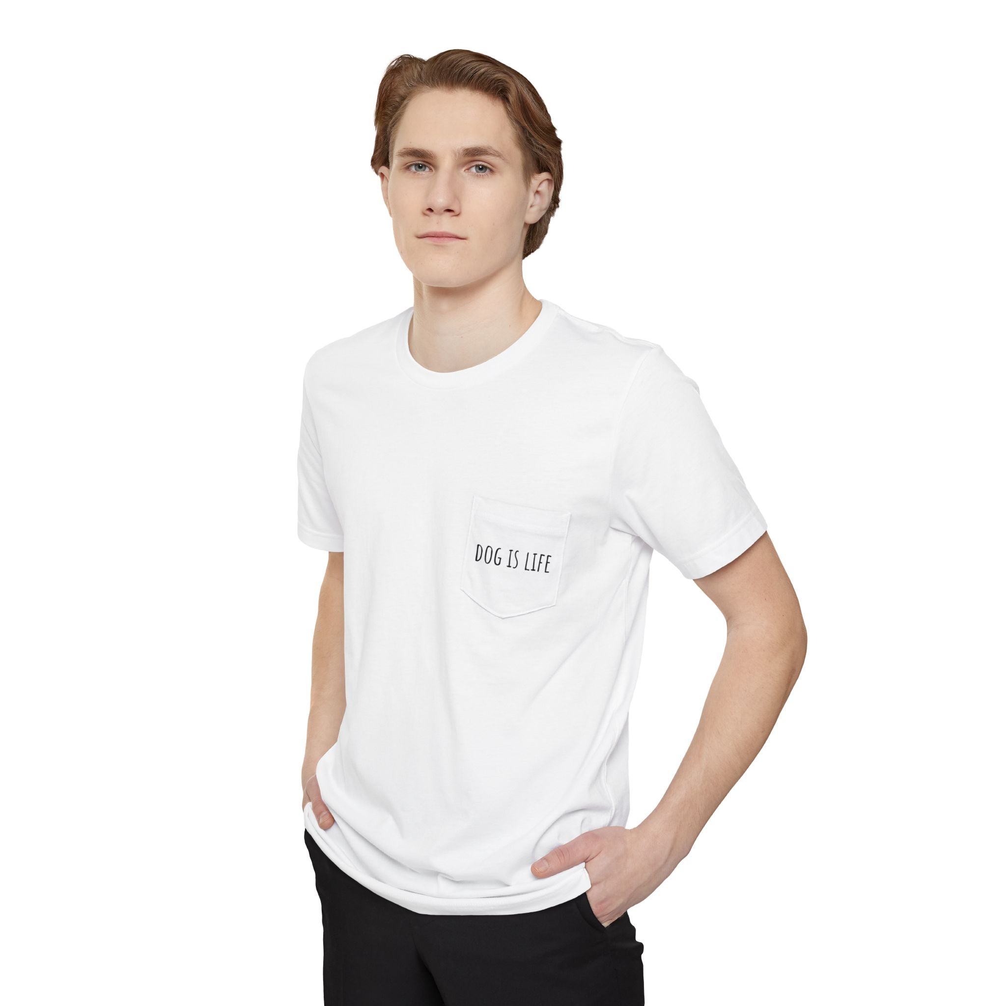 Dog Is Life pocket tee | Pocket T-Shirt