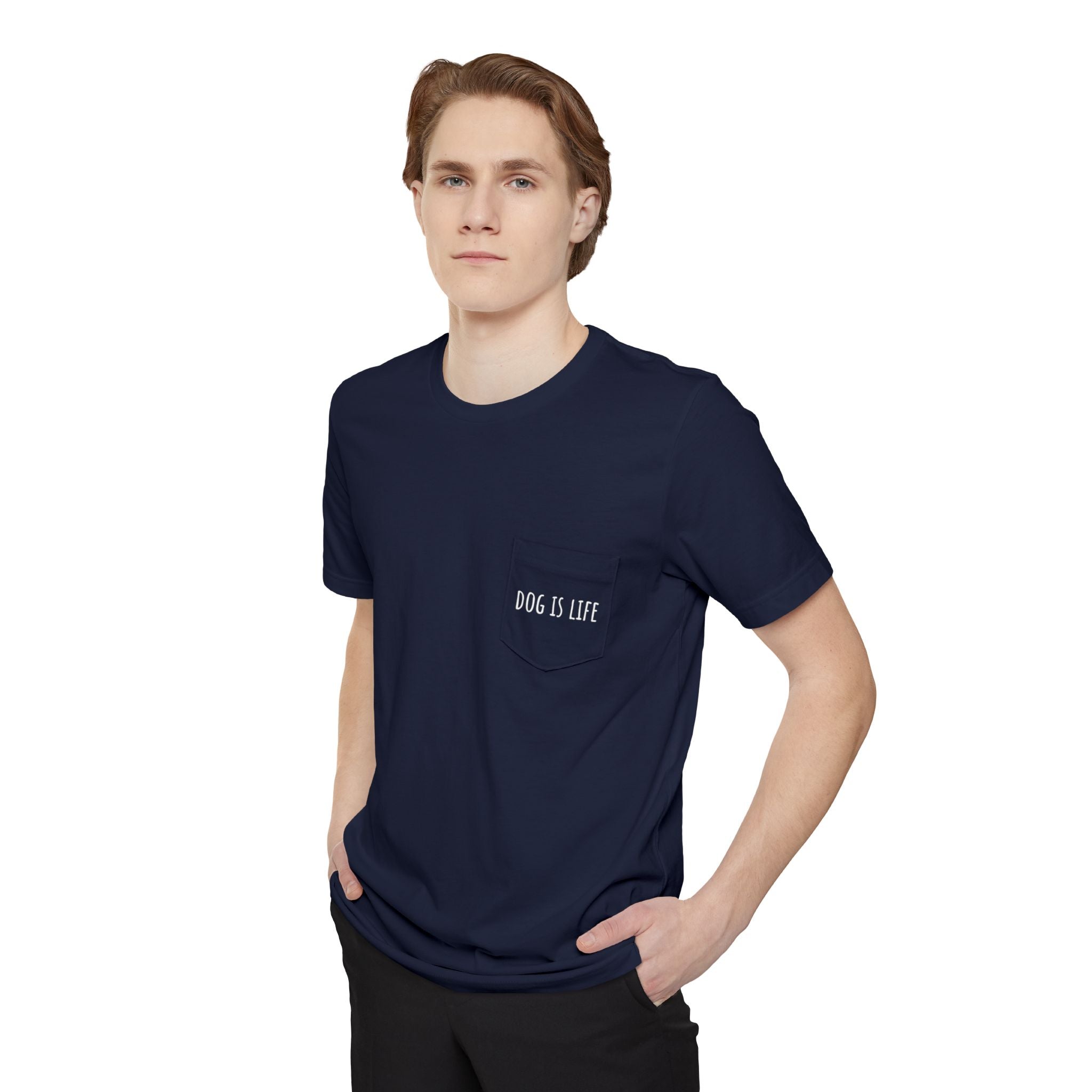 Dog Is Life pocket tee | Pocket T-Shirt